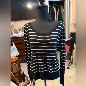 Black and White Striped Sweater